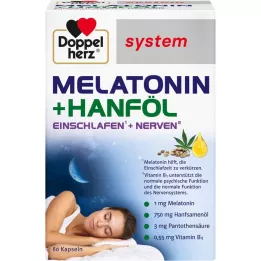 DOPPELHERZ Melatonin+hemp oil system capsules, 60 pcs