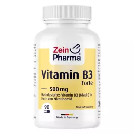 VITAMIN B3 FORTE Niacin 500 mg capsules, 90 pcs