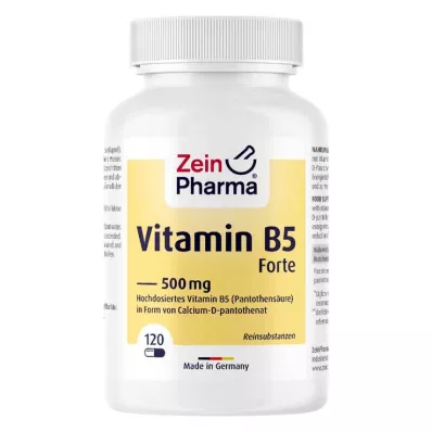 VITAMIN B5 PANTOTHENSÄURE 500 mg capsules, 120 pcs