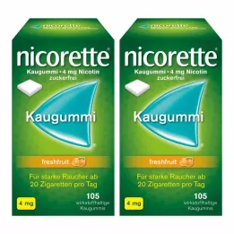 NICORETTE Chewing gum 4 mg freshfruit, 210 pcs