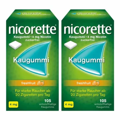 NICORETTE Chewing gum 4 mg freshfruit, 210 pcs