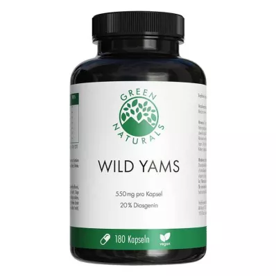 GREEN NATURALS Wild Yam high-dose vegan capsules, 180 pcs GREEN NATURALS Wild Yam high-dose vegan capsules, 180 pcs