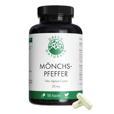 Green Naturals Monks pepper 20 mg high-dose capsules, 180 pieces Green Naturals Monks pepper 20 mg high-dose capsules, 180 pieces
