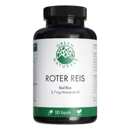 GREEN NATURALS red rice Monacolin K vegan caps, 180 pcs