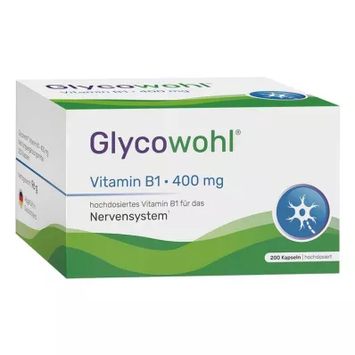 GLYCOWOHL Vitamin B1 Thiamine 400 mg high-dose capsules, 200 pcs GLYCOWOHL Vitamin B1 Thiamine 400 mg high-dose capsules, 200 pcs
